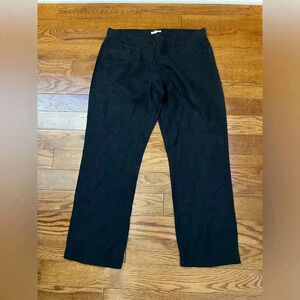 Women's Eileen Fisher Linen Black Pants M